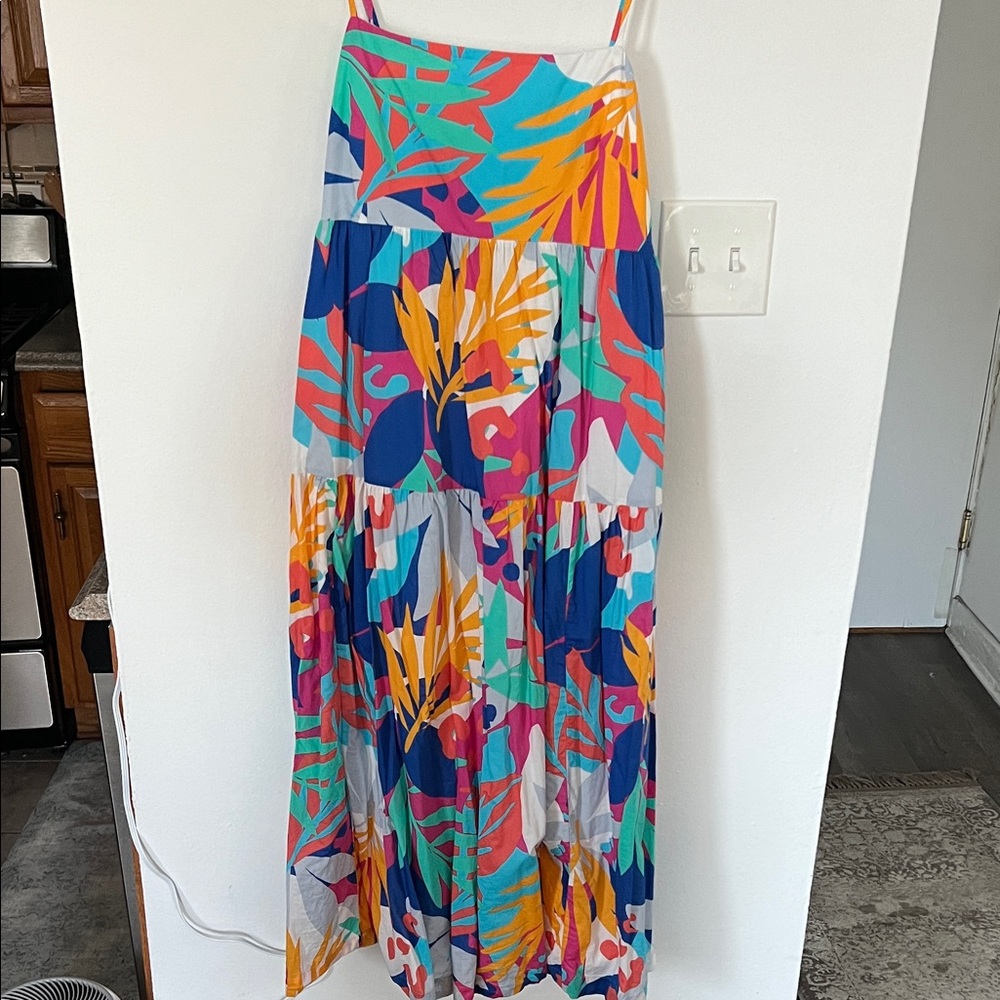 J. Crew Colorful Floral Maxi Skirt